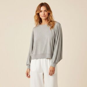 Calypso St. Barth Light Gray Buttery Soft Sweatshirt Size X-Small NWOT